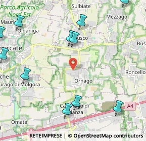 Mappa Via E. Fermi, 20876 Ornago MB, Italia (2.97917)