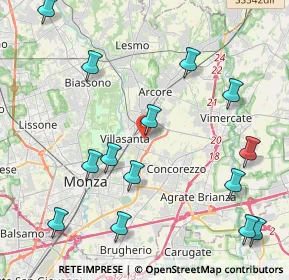Mappa Via dei Mille, 20058 Villasanta MB, Italia (5.06214)