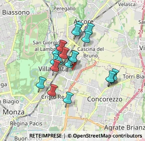 Mappa Via dei Mille, 20058 Villasanta MB, Italia (1.3395)