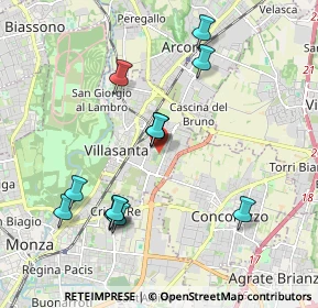 Mappa Via dei Mille, 20058 Villasanta MB, Italia (1.87538)