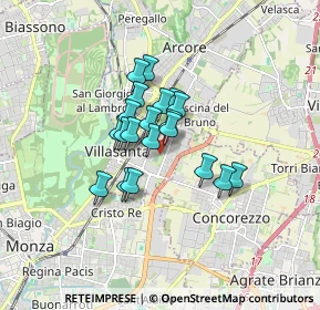 Mappa Via dei Mille, 20058 Villasanta MB, Italia (1.099)