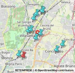 Mappa Via dei Mille, 20058 Villasanta MB, Italia (1.83417)