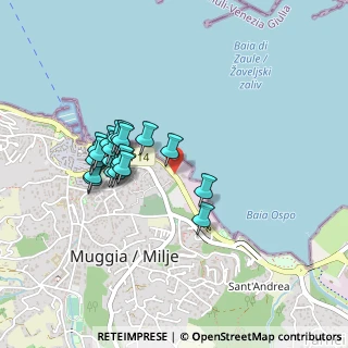 Mappa Via Trieste, 34015 Muggia TS, Italia (0.391)
