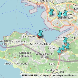 Mappa Via Tonello Giuseppe, 34015 Muggia TS, Italia (2.19)