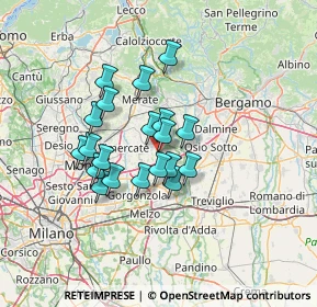 Mappa Vicolo Concordia, 20877 Roncello MB, Italia (10.2935)