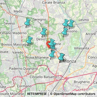 Mappa Via Treviso, 20835 Muggiò MB, Italia (3.03636)