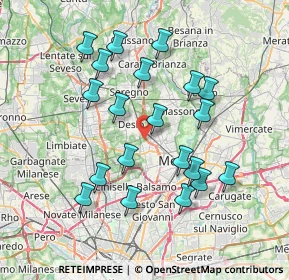 Mappa Via Treviso, 20835 Muggiò MB, Italia (7.1765)