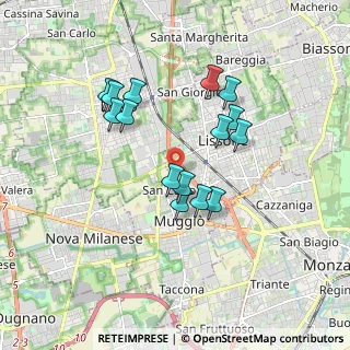 Mappa Via Treviso, 20835 Muggiò MB, Italia (1.54867)