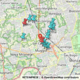 Mappa Via Treviso, 20835 Muggiò MB, Italia (1.43071)
