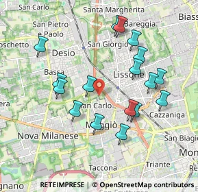 Mappa Via Treviso, 20835 Muggiò MB, Italia (1.85765)