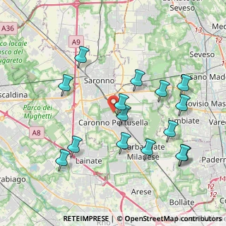 Mappa Via Natale Cattaneo, 21042 Caronno Pertusella VA, Italia (4.11733)