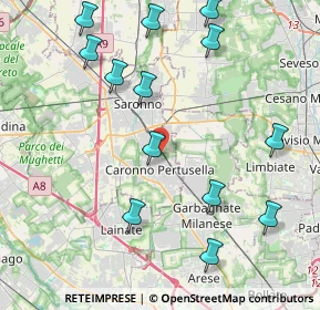 Mappa Via Natale Cattaneo, 21042 Caronno Pertusella VA, Italia (4.80538)