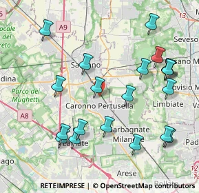 Mappa Via Natale Cattaneo, 21042 Caronno Pertusella VA, Italia (4.463)
