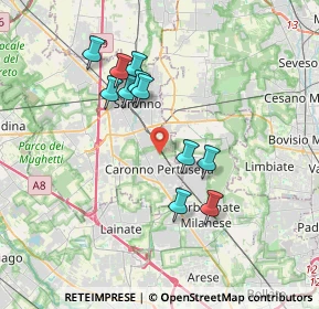 Mappa Via Natale Cattaneo, 21042 Caronno Pertusella VA, Italia (3.22)