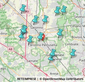 Mappa Via Natale Cattaneo, 21042 Caronno Pertusella VA, Italia (3.96429)