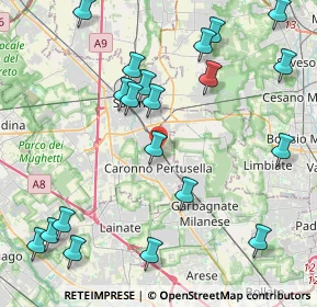 Mappa Via Natale Cattaneo, 21042 Caronno Pertusella VA, Italia (5.029)