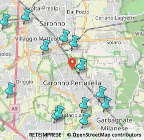 Mappa Via Natale Cattaneo, 21042 Caronno Pertusella VA, Italia (2.52154)