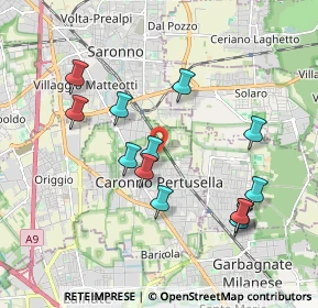 Mappa Via Natale Cattaneo, 21042 Caronno Pertusella VA, Italia (1.87615)