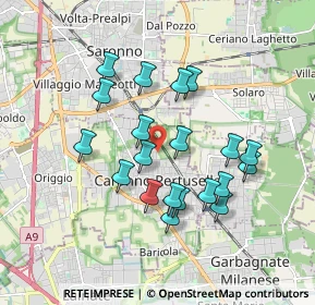 Mappa Via Natale Cattaneo, 21042 Caronno Pertusella VA, Italia (1.6125)