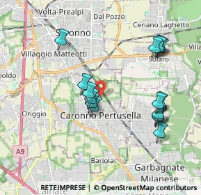 Mappa Via Natale Cattaneo, 21042 Caronno Pertusella VA, Italia (1.92313)
