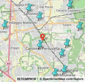 Mappa Via Natale Cattaneo, 21042 Caronno Pertusella VA, Italia (2.89909)