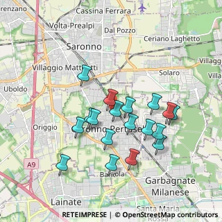 Mappa Via Natale Cattaneo, 21042 Caronno Pertusella VA, Italia (1.65944)