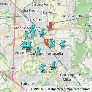 Mappa Via Natale Cattaneo, 21042 Caronno Pertusella VA, Italia (1.74125)