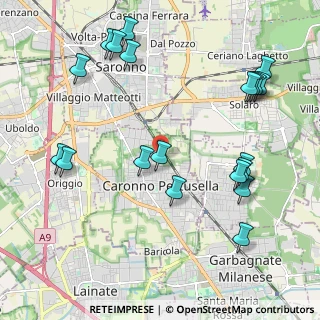 Mappa Via Natale Cattaneo, 21042 Caronno Pertusella VA, Italia (2.4685)