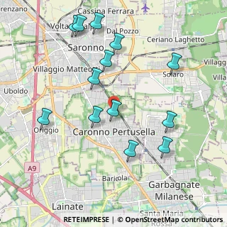 Mappa Via Natale Cattaneo, 21042 Caronno Pertusella VA, Italia (2.13308)