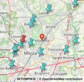 Mappa Via G. Bestetti, 20852 Villasanta MB, Italia (5.03333)