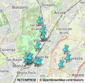Mappa Via Vittorio Veneto, 20058 Villasanta MB, Italia (2.0975)