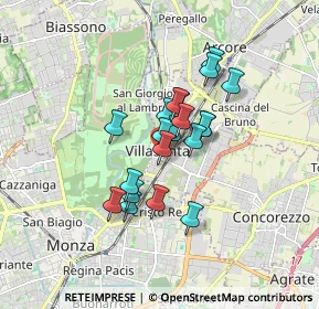 Mappa Via G. Bestetti, 20852 Villasanta MB, Italia (1.195)