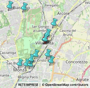 Mappa Via Vittorio Veneto, 20058 Villasanta MB, Italia (1.79571)