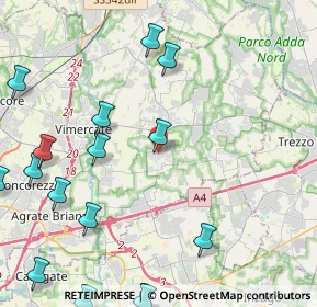 Mappa Via Alessandro Volta, 20876 Ornago MB, Italia (6.4385)