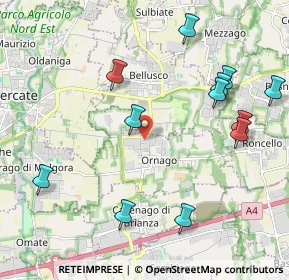 Mappa Via Alessandro Volta, 20876 Ornago MB, Italia (2.33333)