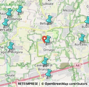 Mappa Via Alessandro Volta, 20876 Ornago MB, Italia (2.965)