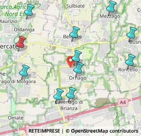 Mappa Via Alessandro Volta, 20876 Ornago MB, Italia (2.34636)