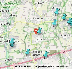 Mappa Viale delle Industrie, 20876 Ornago MB, Italia (2.9225)