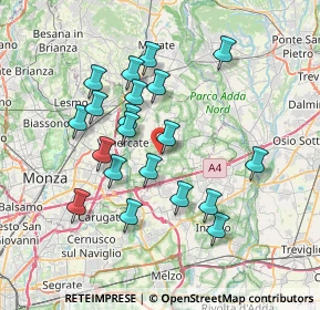 Mappa Viale delle Industrie, 20876 Ornago MB, Italia (6.75)