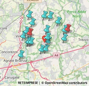 Mappa Viale delle Industrie, 20876 Ornago MB, Italia (3.0715)