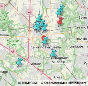 Mappa Via S.Quasimodo, 21042 Caronno Pertusella VA, Italia (3.34636)