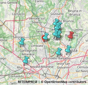 Mappa Via Isonzo, 20813 Bovisio-Masciago MB, Italia (6.245)