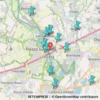 Mappa Via Bizzarri, 24042 Capriate San Gervasio BG, Italia (1.92667)