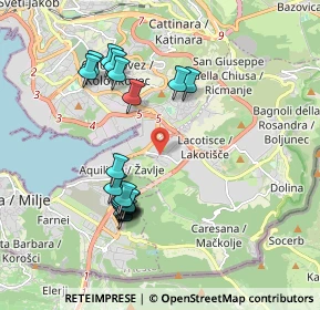 Mappa Strada di Monte D'Oro, 34147 Trieste TS, Italia (1.8605)