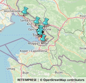 Mappa Strada di Monte D'Oro, 34147 Trieste TS, Italia (7.93273)