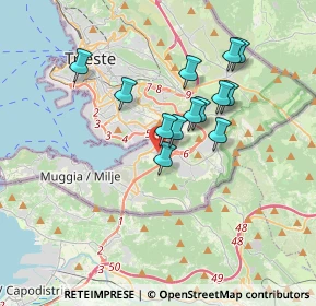 Mappa Strada di Monte D'Oro, 34147 Trieste TS, Italia (2.88923)