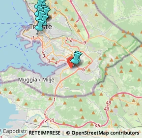 Mappa Strada di Monte D'Oro, 34147 Trieste TS, Italia (5.14333)
