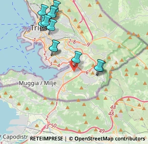 Mappa Strada di Monte D'Oro, 34147 Trieste TS, Italia (4.21083)