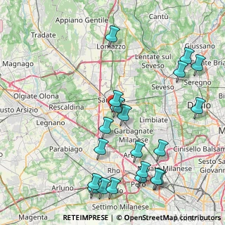 Mappa Via Torricelli, 21042 Caronno Pertusella VA, Italia (9.8655)