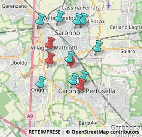 Mappa Via Torricelli, 21042 Caronno Pertusella VA, Italia (1.67167)
